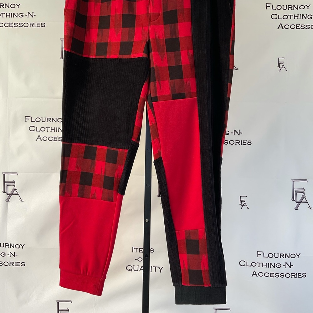 Men’s Sun + Stone Jogger. COLOR: Red & Black
